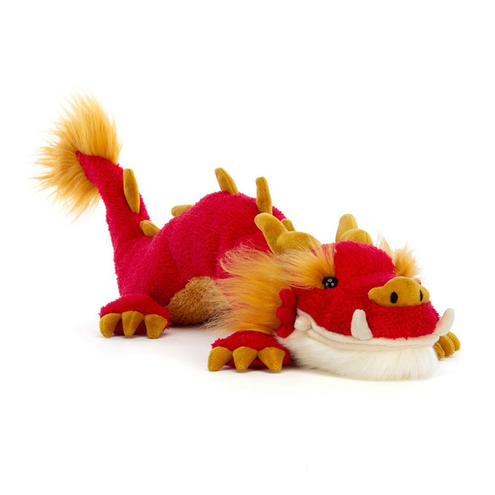 Drago rosa peluches Jellycat 8x8x30cm
