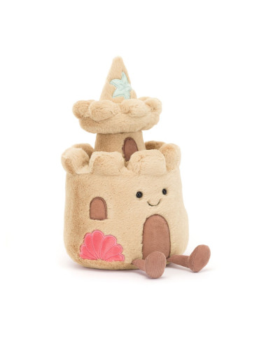 Amuseables Sandcastle Peluche Jellycat 29x15x14cm