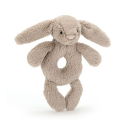 Bashful Beige Bunny Ring Rattle Peluches Jellycat 18x8x2cm