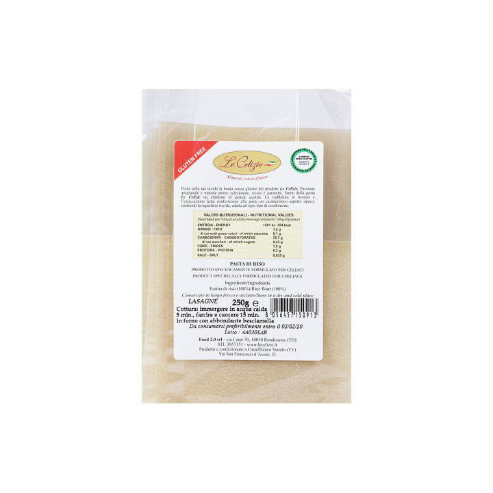 Lasagne 100% riso 250g