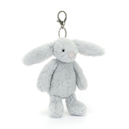 Bashful Silver Bunny Bag Charm Peluche Jellycat 18x5x4cm