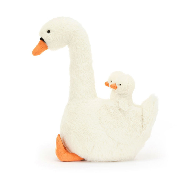 Featherful Swan Peluche Jellycat 39x12x18cm
