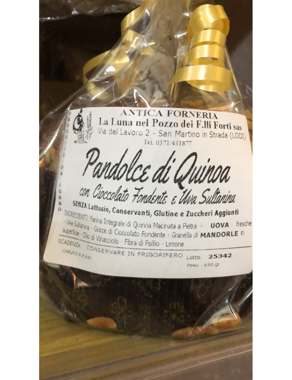 copy of Pandolce grano saraceno con cedro e uvetta 500g